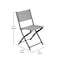 Flash Furniture Brazos Folding Chairs w/Gray Flex Comfort Material Backs and Seats and Black Metal Frames, 2PK TLH-SC-097-GRY-02-GG - alternate 8